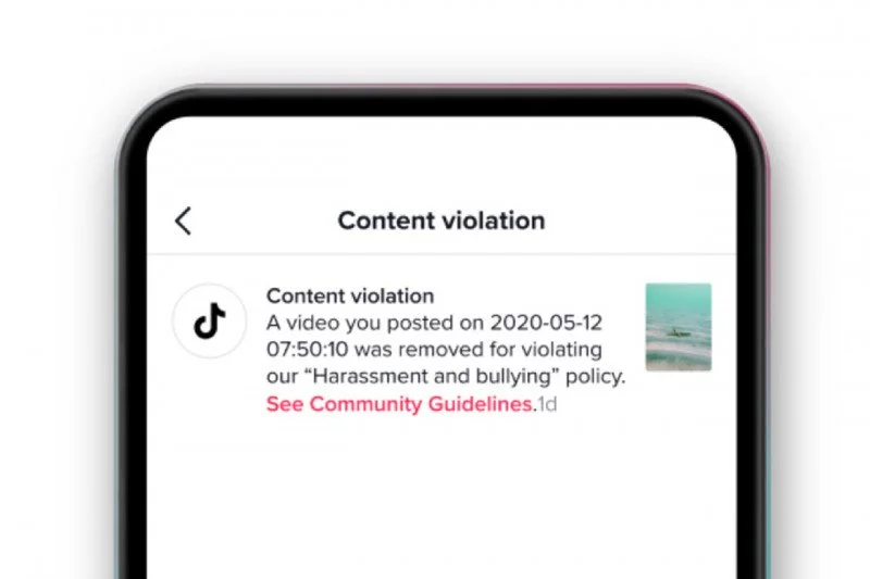 cara melihat pelanggaran di tiktok